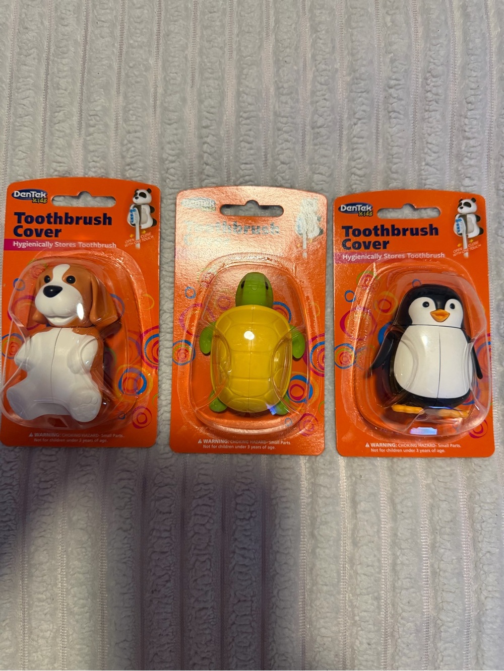 Kids Yellow Turtle, puppy and penguin Toothbrush Cover - Cute Animal Protector